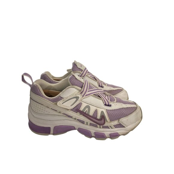 Nike 336470 kids Size 2Y White Lavender Mesh hook loop closure Athletic Sneaker - Picture 5 of 8
